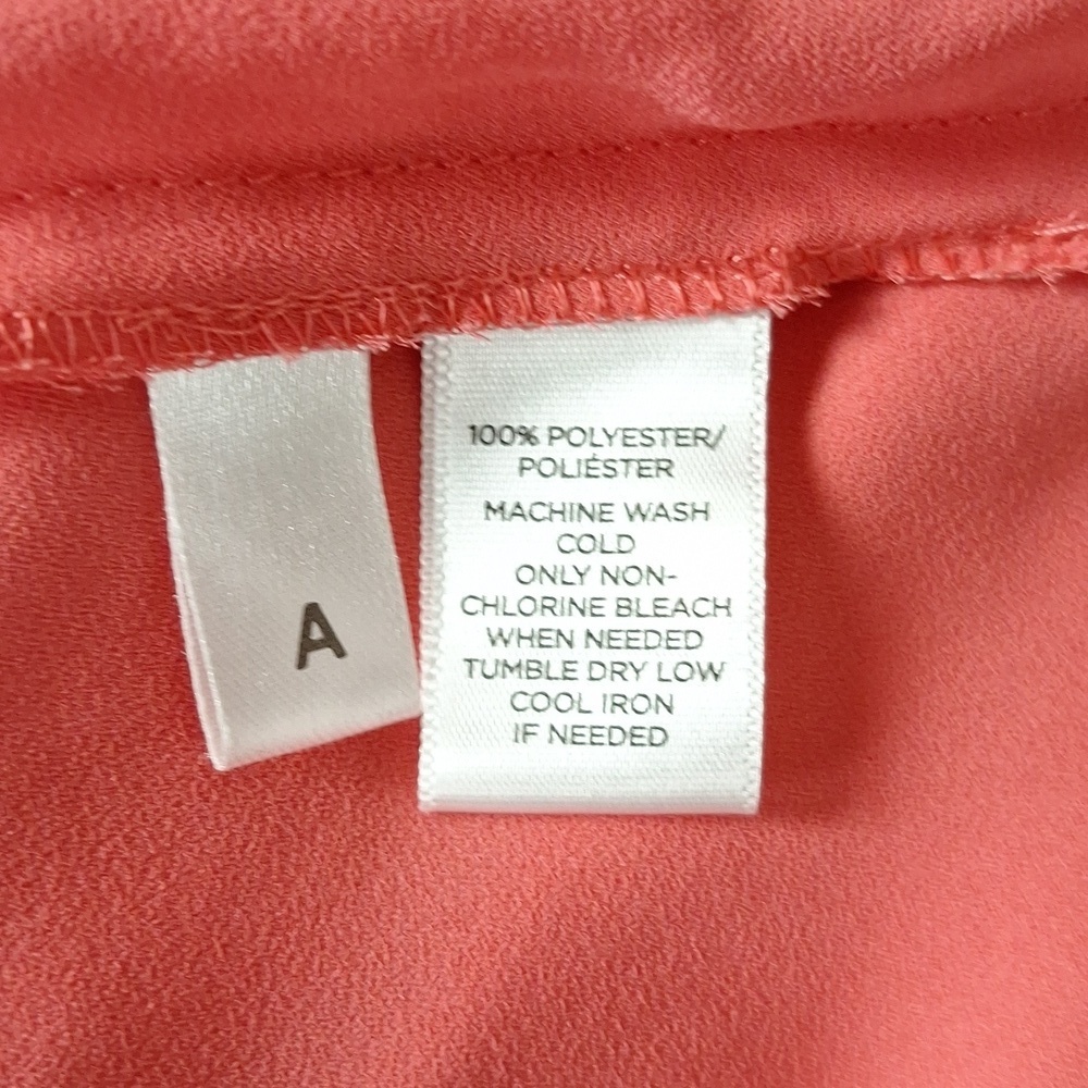 Ann Taylor Chico's Orange Feminine Lagenlook Roll Tab Sleeve Blouse Size M - Picture 11 of 13